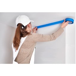 Kit 6 Fita Crepe 24mm x 50m Azul Profissional Anti-UV Pintura Parede - Tigre - 1