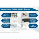 Ver imagem 7 de Armário Balcão de Cozinha Triplo Aço 2 Gavetas Branco/Preto Evidence - Bertolini Móveis