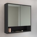Ver imagem 5 de Gabinete Suspenso e Espelheira para Banheiro Bologna 60cm Grafite Art In Móveis - CJ088GF