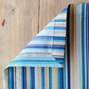 Ver imagem 3 de Kit Jogo Americano 8 Lugares Mesa Posta Azul Listras 52x36cm