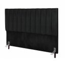 Ver imagem 2 de Cabeceira Estofada Cama Solteiro 90 Cm Luna Veludo e Frame:preto