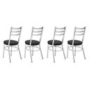 Ver imagem 3 de Conjunto 4 Cadeiras para Sala de Jantar Debrum Cromado/Preto