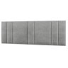 Cabeceira Estofada Cama Casal King Size Led Star 200cm Linho Cinza - 5