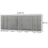 Cabeceira Estofada Cama Casal King Size Led Star 200cm Linho Cinza - 4