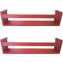 Ver imagem 3 de Kit 2 Prateleira 40cm Vermelho para Livro Revista Infantil Parede Mdf