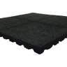 Piso Emborrachado Drenante 40mm para Playground - 1x1m Preto - 1