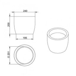 Vaso Redondo Europa 20cmx24cm Japi - 2