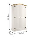 Ver imagem 4 de Guarda-roupa Corona Mexicana 2 Portas Creme/carvalho