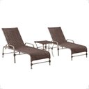 Ver imagem 2 de Kit 2 Espreguiçadeiras Corda Náutica e Mesa Garden em Alumínio para Piscina Edícula Catar