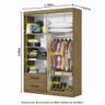 Guarda-roupa Casal Modulado 4 Portas Hercules 4 Portas 4 Gavetas Carioca Moveis - 6