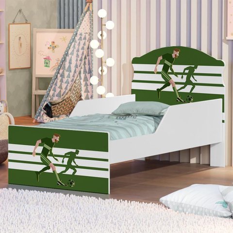 Cama Infantil Atacante Futebol com Colchão