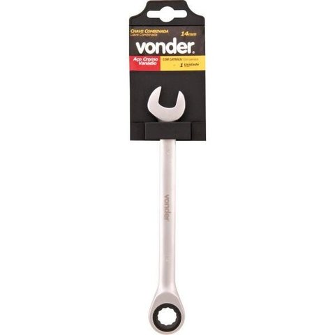 Chave combinada com catraca 17mm cromo vanádio - Vonder