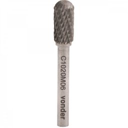 Lima rotativa abaulada 10 mm x 20 mm com haste 6 mm Vonder - 1