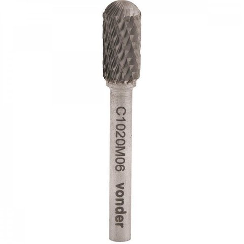 Lima rotativa abaulada 10 mm x 20 mm com haste 6 mm Vonder