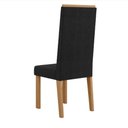 Ver imagem 4 de Kit 6 Cadeiras Nice com Espaldar – Tecido Veludo Suede, Pés em Mdf com Sapatilhas Plásticas Mel/