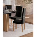 Ver imagem 2 de Kit 6 Cadeiras Nice com Espaldar – Tecido Veludo Suede, Pés em Mdf com Sapatilhas Plásticas Mel/