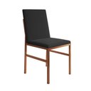 Ver imagem 4 de Conjunto de Jantar Mesa Mônaco 90cm Tampo Branco com 4 Cadeiras Pretas Base Cobre
