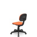 Ver imagem 3 de Cadeira Secretaria Giratoria Bolt - Couro Sintetico Corano - Laranja