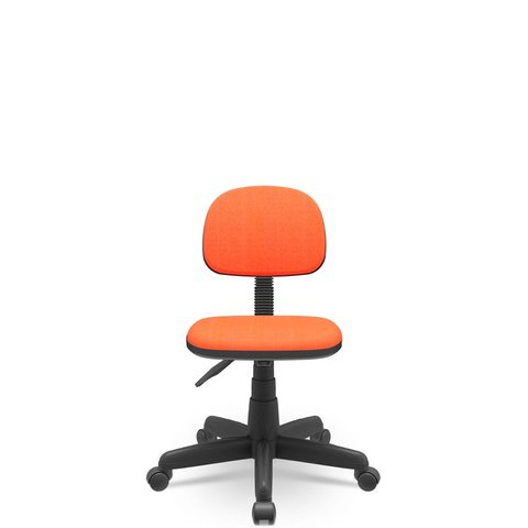 Cadeira Secretaria Giratoria Bolt - Couro Sintetico Corano - Laranja