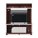 Ver mais imagens de Rack Estante para TV até 65 Polegadas com 2 Portas e Nichos Multimóveis Crcol-RCP030 Nogueira/Off