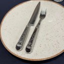 Ver imagem 2 de Jogo de Talheres Jumbo Churrasco Faqueiro Aço Inox 24 Peças Prateado Jantar