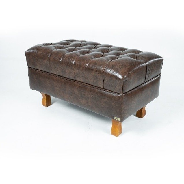 Puff Decorativo Chesterfield Elizabeth Corano Marrom - 60cm - 2