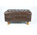 Ver imagem 1 de Puff Decorativo Chesterfield Elizabeth Corano Marrom - 60cm