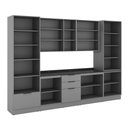 Ver imagem 2 de Cozinha Modulada Lumina 6 Módulos 3 Gavetas MDF e MDP Cinza Lacca com Vidro Fumê Telasul