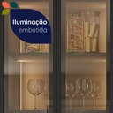 Ver mais imagens de Cozinha Modulada Lumina 6 Módulos 3 Gavetas MDF e MDP Cinza Lacca com Vidro Fumê Telasul
