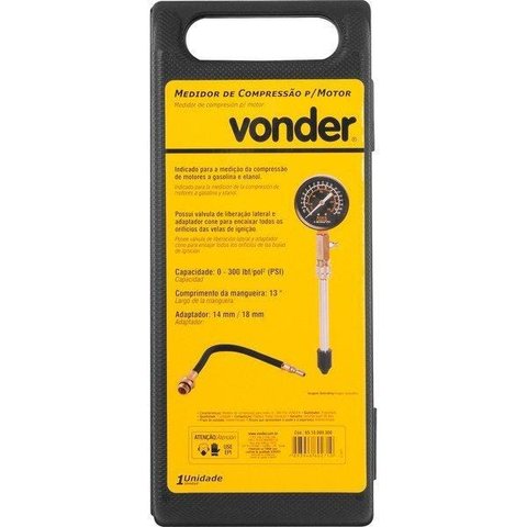 Medidor Compressão para Motor 0-300Psi - Vonder