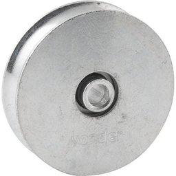 Roldana para Portão 3" Tipo U Aço Zincado R.Bucha - Vonder - 3