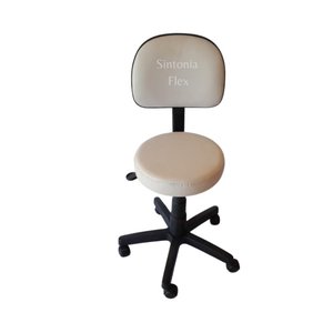 Cadeira Mocho com Encosto Secretaria - Base com Rodízio - Regulagem de Altura a Gás pra Dentista Tat