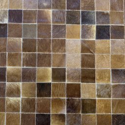 Tapete de Couro Tons Marrom 100x150 Placas 10cm Quadriculado - 3