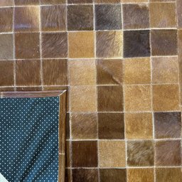 Tapete de Couro Tons Marrom 100x150 Placas 10cm Quadriculado - 4