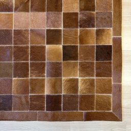Tapete de Couro Tons Marrom 100x150 Placas 10cm Quadriculado - 2