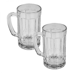 Conjunto 2 Canecas de Chopp de Vidro 400ml Top