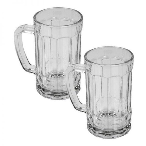 Conjunto 2 Canecas de Chopp de Vidro 400ml Top