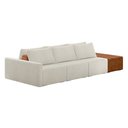 Ver imagem 1 de Sofá Ilha Modular Living com Puff 312cm Georgia K04 Bouclê Bege/caramelo - Mpozenato