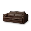 Ver imagem 5 de Sofá Bipartido Sala de Estar Piece Design Moderno Retrátil 215cm Couro Marrom G58 - Gran Belo