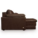 Ver imagem 3 de Sofá Bipartido Sala de Estar Piece Design Moderno Retrátil 215cm Couro Marrom G58 - Gran Belo
