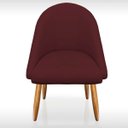Ver imagem 6 de Kit 02 Poltrona Cadeira para Sala Orgânica Curva Redonda Confortável Reforçada Recepção Suede Bordô