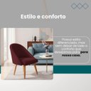 Ver imagem 2 de Kit 02 Poltrona Cadeira para Sala Orgânica Curva Redonda Confortável Reforçada Recepção Suede Bordô