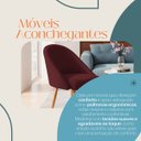 Ver imagem 3 de Kit 02 Poltrona Cadeira para Sala Orgânica Curva Redonda Confortável Reforçada Recepção Suede Bordô