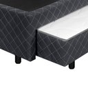 Ver imagem 5 de Base Box Casal c/ Cama Auxiliar Elise 38x138x188 Cinza