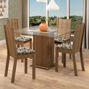 Ver imagem 1 de Conjunto Sala de Jantar Madesa Maya Mesa Tampo de Vidro com 4 Cadeiras - Rustic/bege Marrom