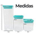 Ver imagem 3 de Kit Organizador Hermético Dubai Verde Tiffany 5 Litros