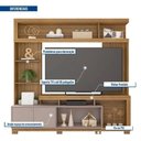 Ver imagem 7 de Kit Sofá Ferguile Genebra 3 Lugares Retrátil com Usb com Home Tv 70 Formosa Caemmun