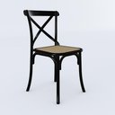 Ver imagem 5 de Cadeira Katrina Preta Assento Corano Bege Aço New Green - Bege