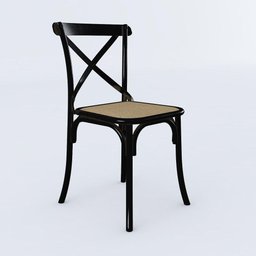 Cadeira Katrina Preta Assento Corano Bege Aço New Green - Bege - 5