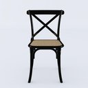 Ver imagem 4 de Cadeira Katrina Preta Assento Corano Bege Aço New Green - Bege